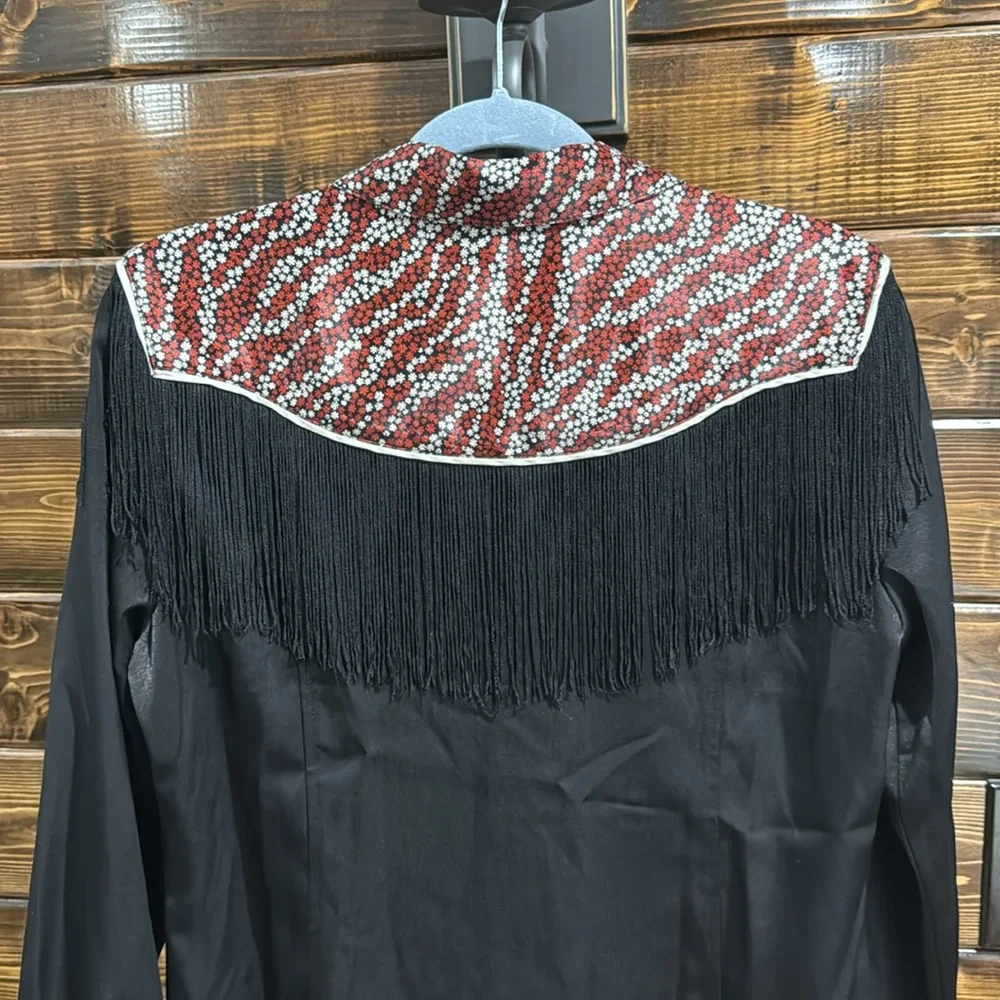 Idyllwind Black and Red Western Fringe Shirt - Picture 9 of 12